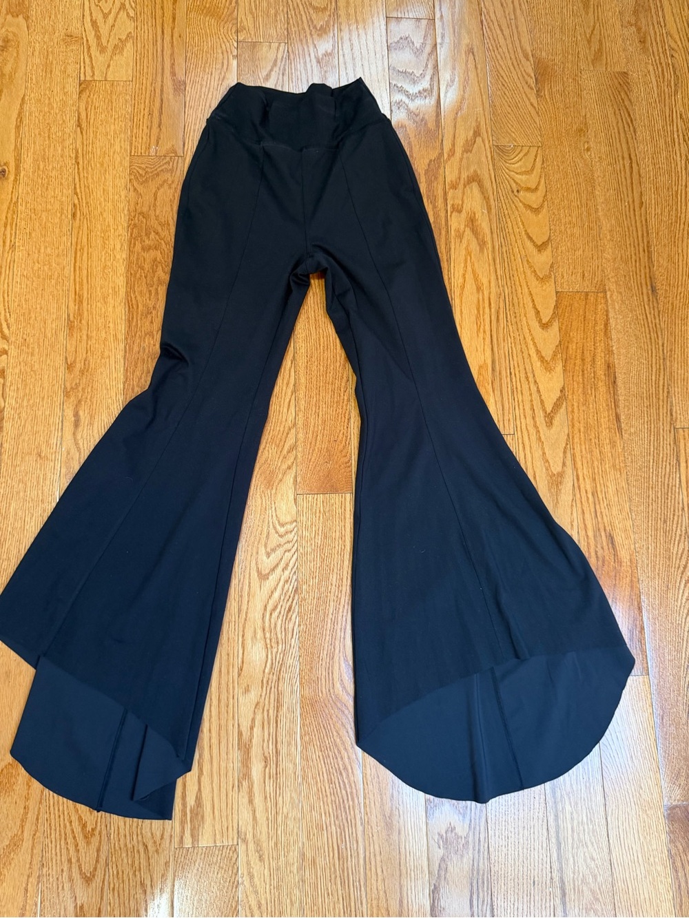 High-Waist Black Flared Yoga Pants for Women